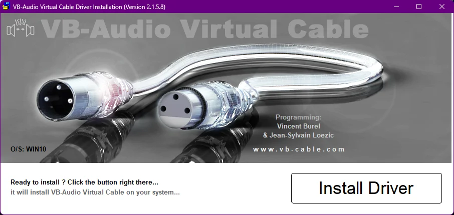 VB-CABLEインストーラー